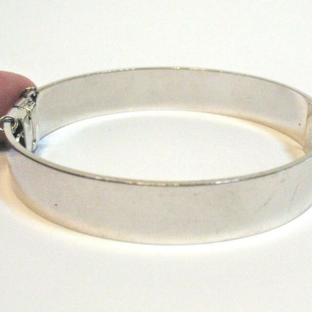 Vintage Silver Tone Whiting Davis Bangle Bracelet hinged